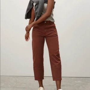 Everlane Utility Barrel Pant in Rosewood, size 10